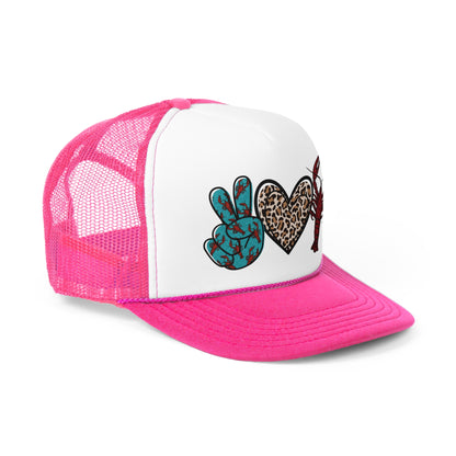 Peace Love Crawfish Trucker Cap