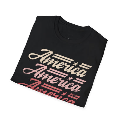 America Stacked Unisex Softstyle T-Shirt