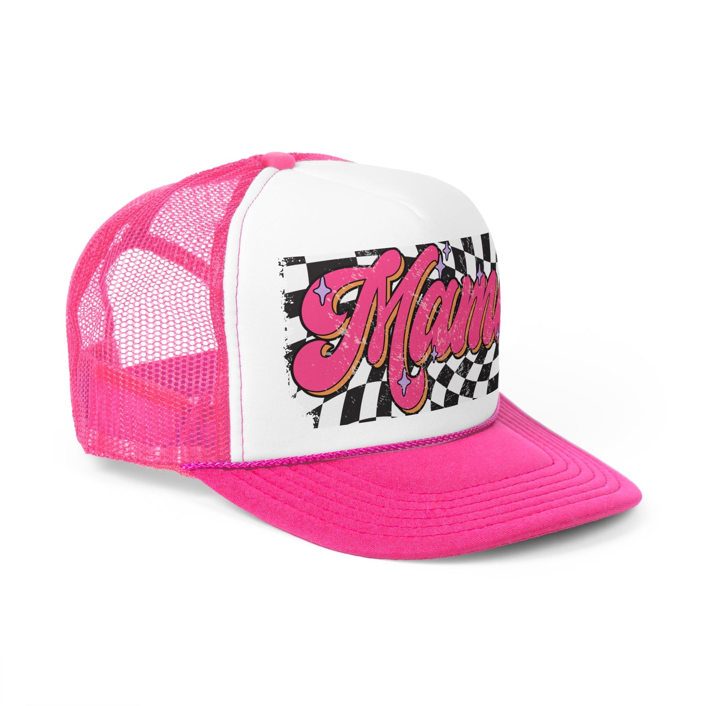 Mama Checkered Trucker Cap