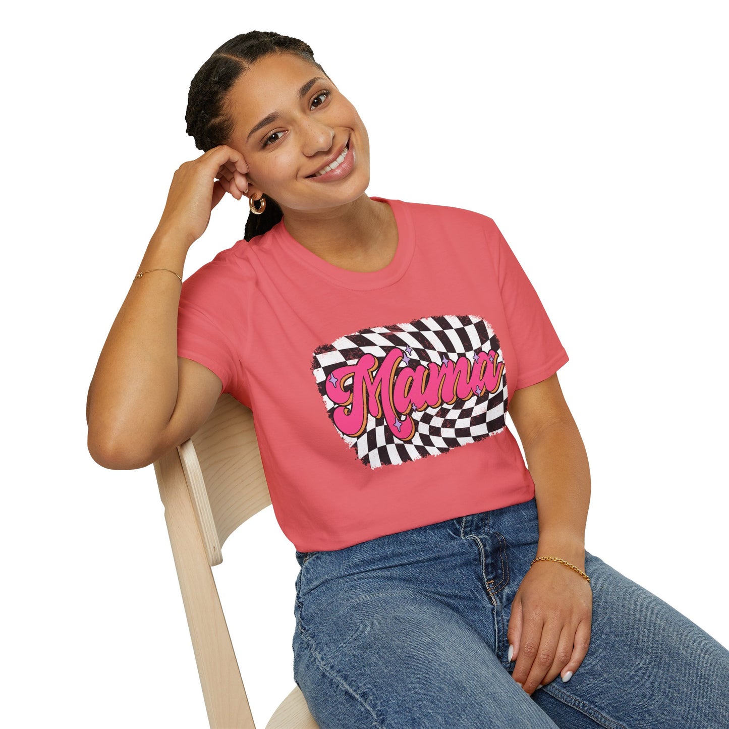 Checkered Mams Unisex Softstyle T-Shirt