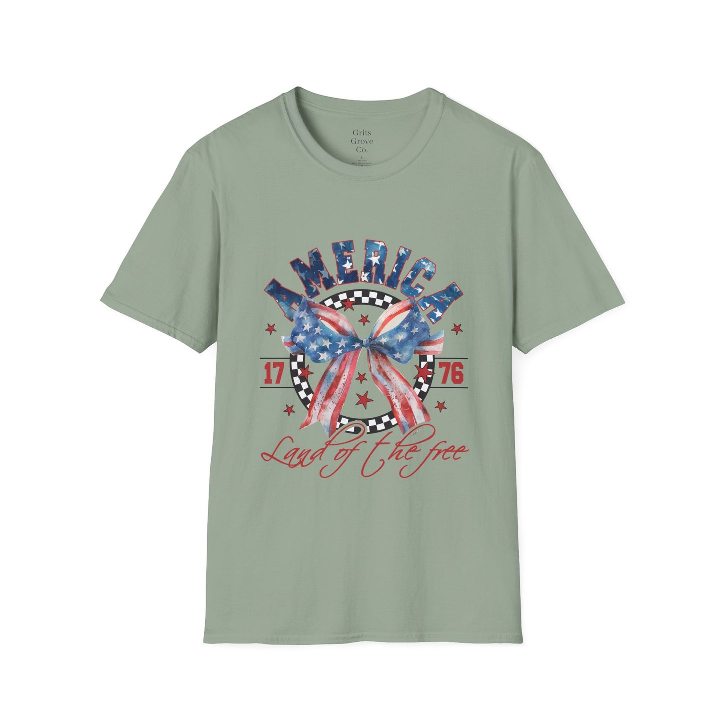 American Land of the Free Bow Unisex Softstyle T-Shirt