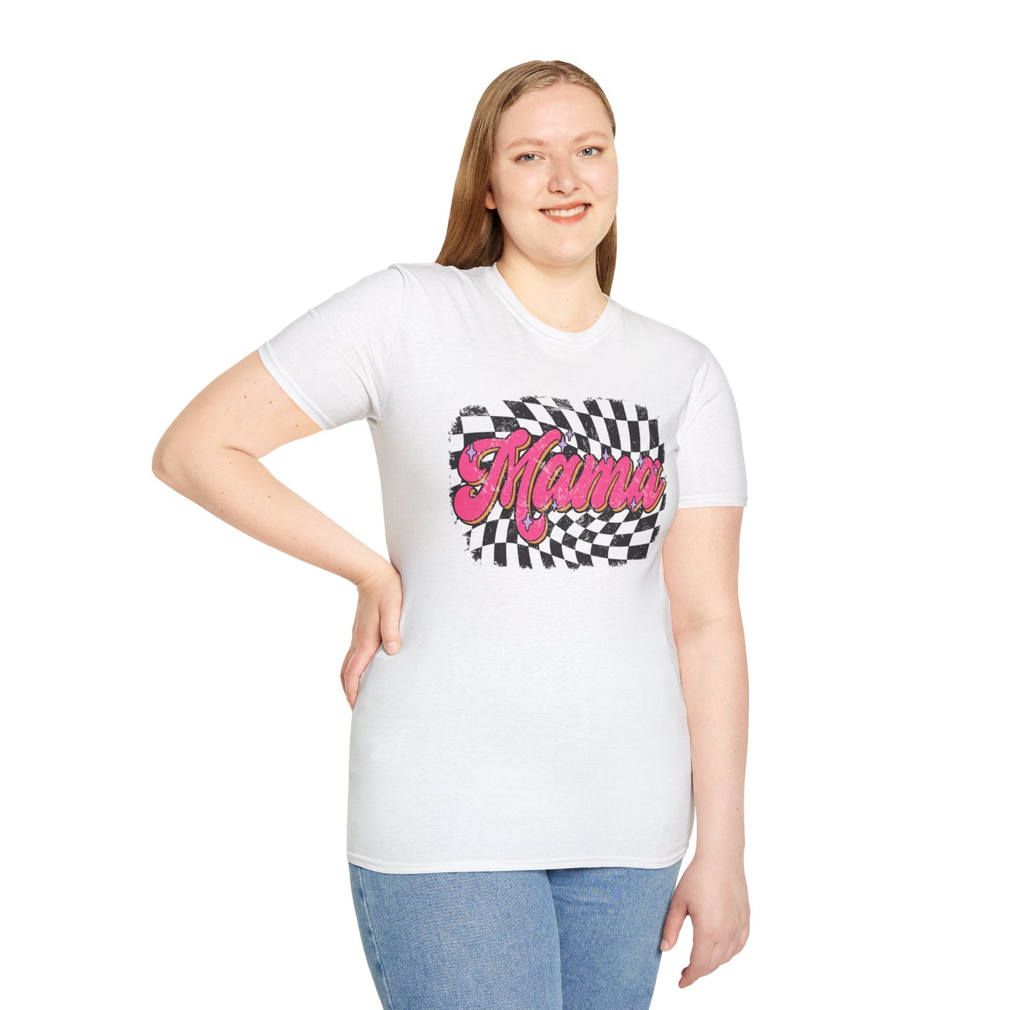 Checkered Mams Unisex Softstyle T-Shirt