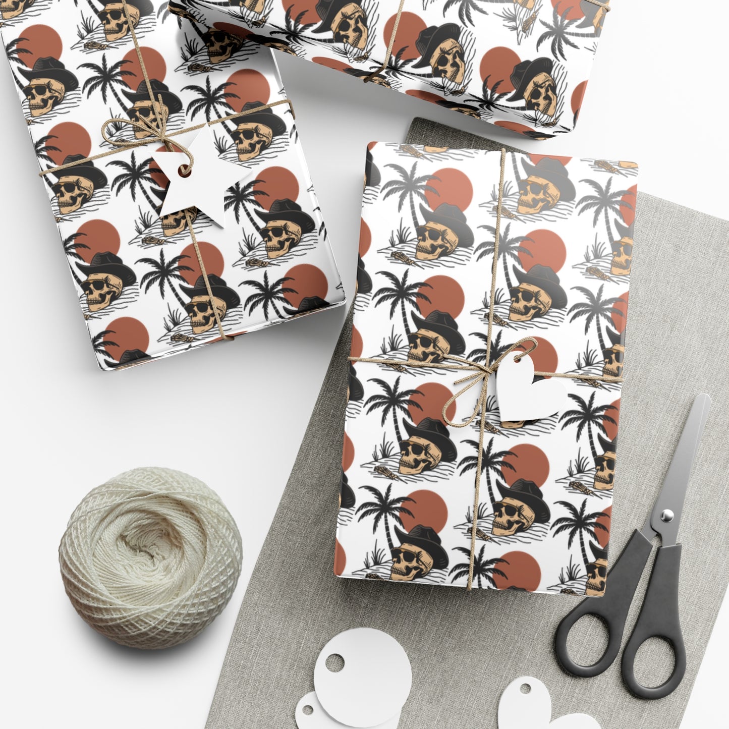 Beach Skull Gift Wrap Papers