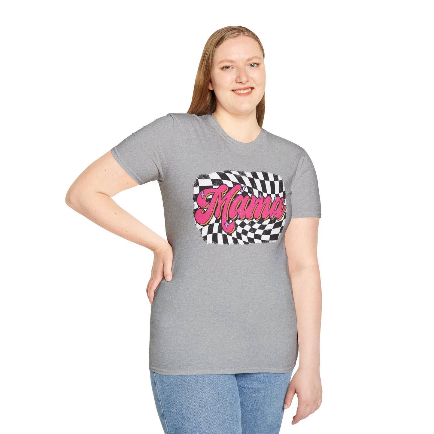 Checkered Mams Unisex Softstyle T-Shirt