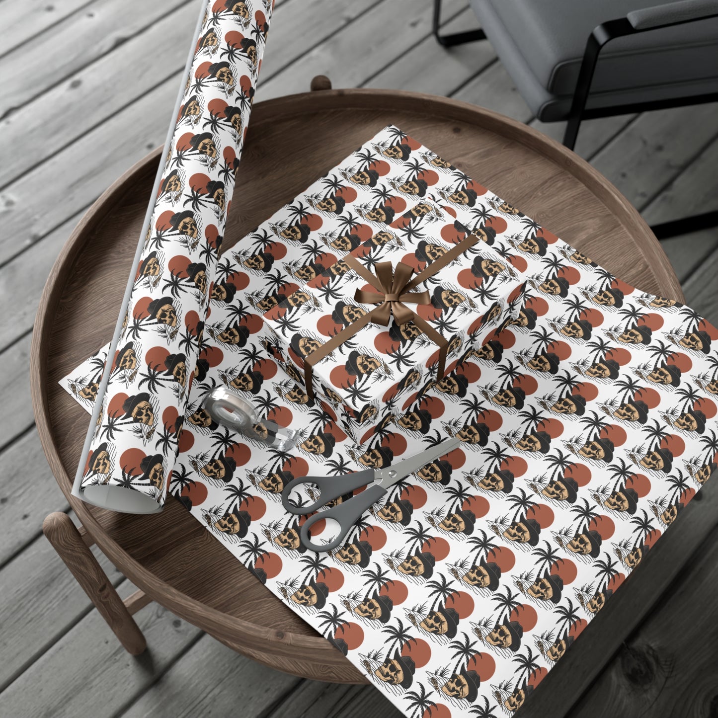 Beach Skull Gift Wrap Papers