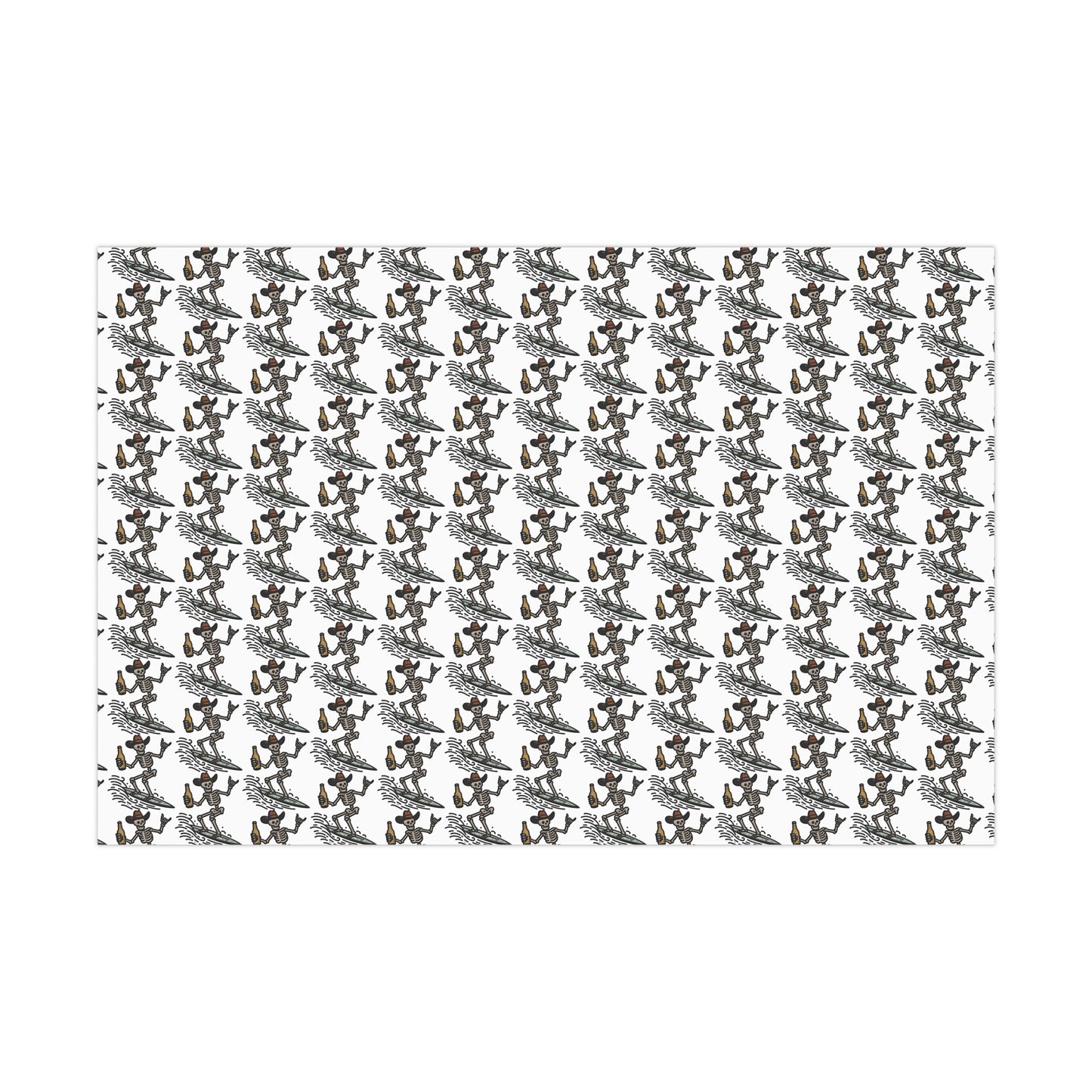 Surfing Skull Gift Wrap Papers