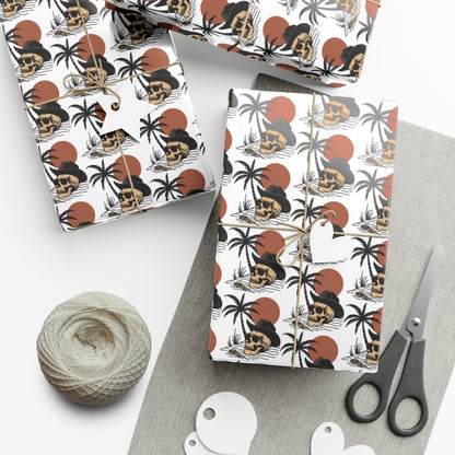 Beach Skull Gift Wrap Papers