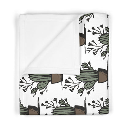 Cactus Soft Fleece Baby Blanket