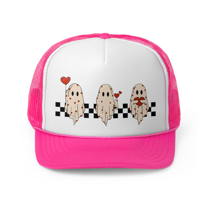 Valentines Ghost Trucker Caps