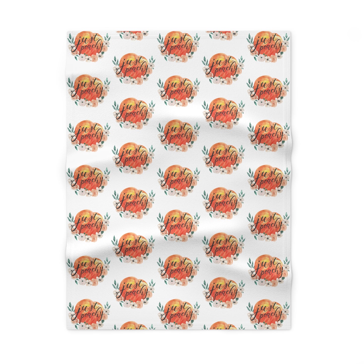 Just Peachy Soft Fleece Baby Blanket