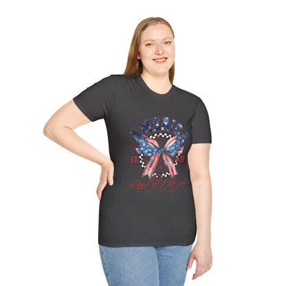 American Land of the Free Bow Unisex Softstyle T-Shirt