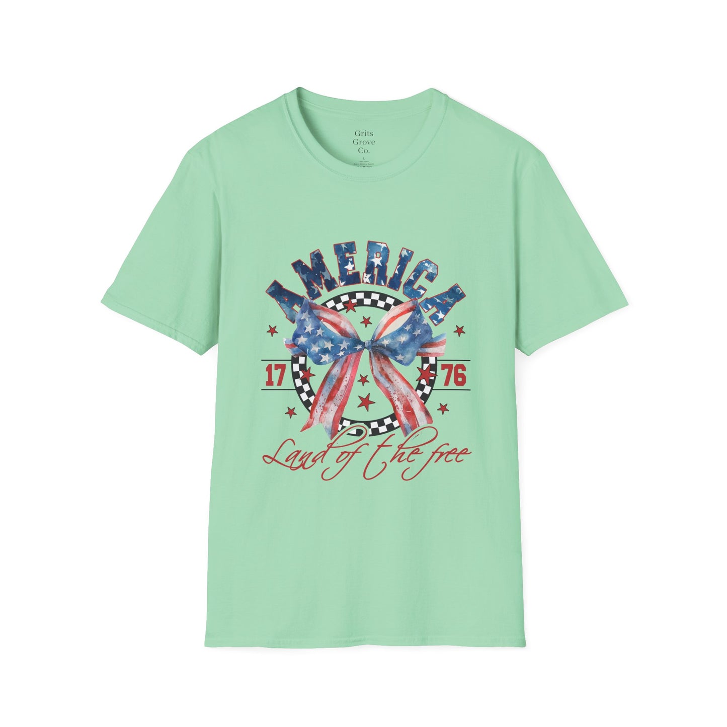 American Land of the Free Bow Unisex Softstyle T-Shirt