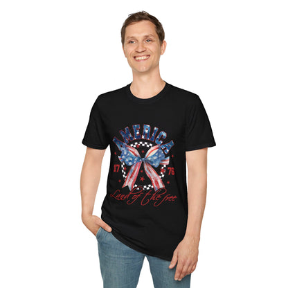 American Land of the Free Bow Unisex Softstyle T-Shirt