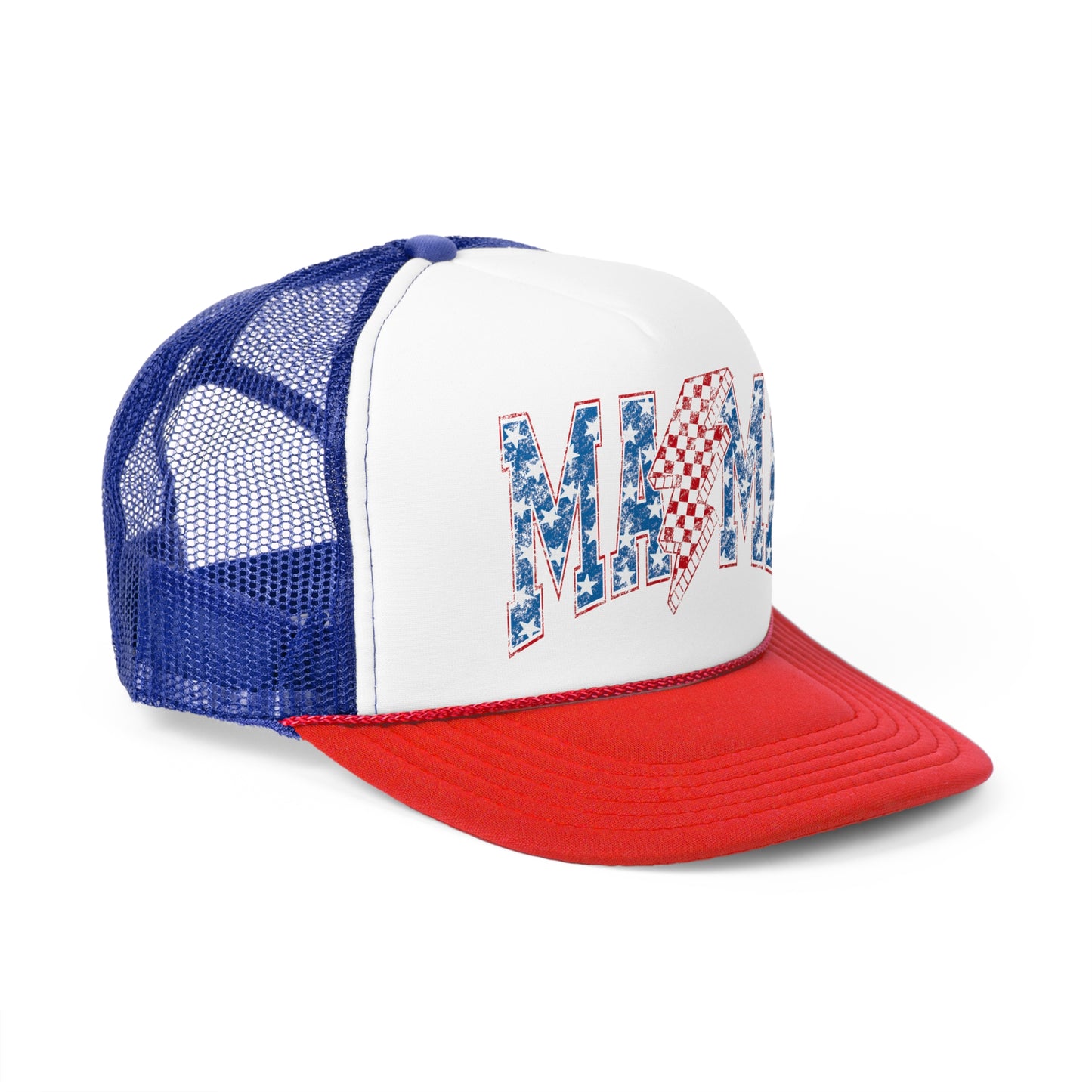 Mama American Lighting Bolt Trucker Cap