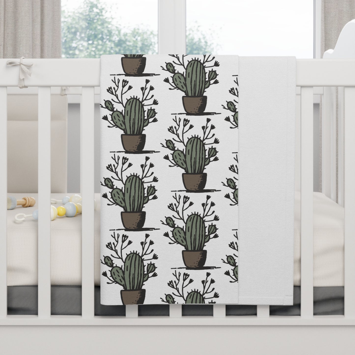 Cactus Soft Fleece Baby Blanket