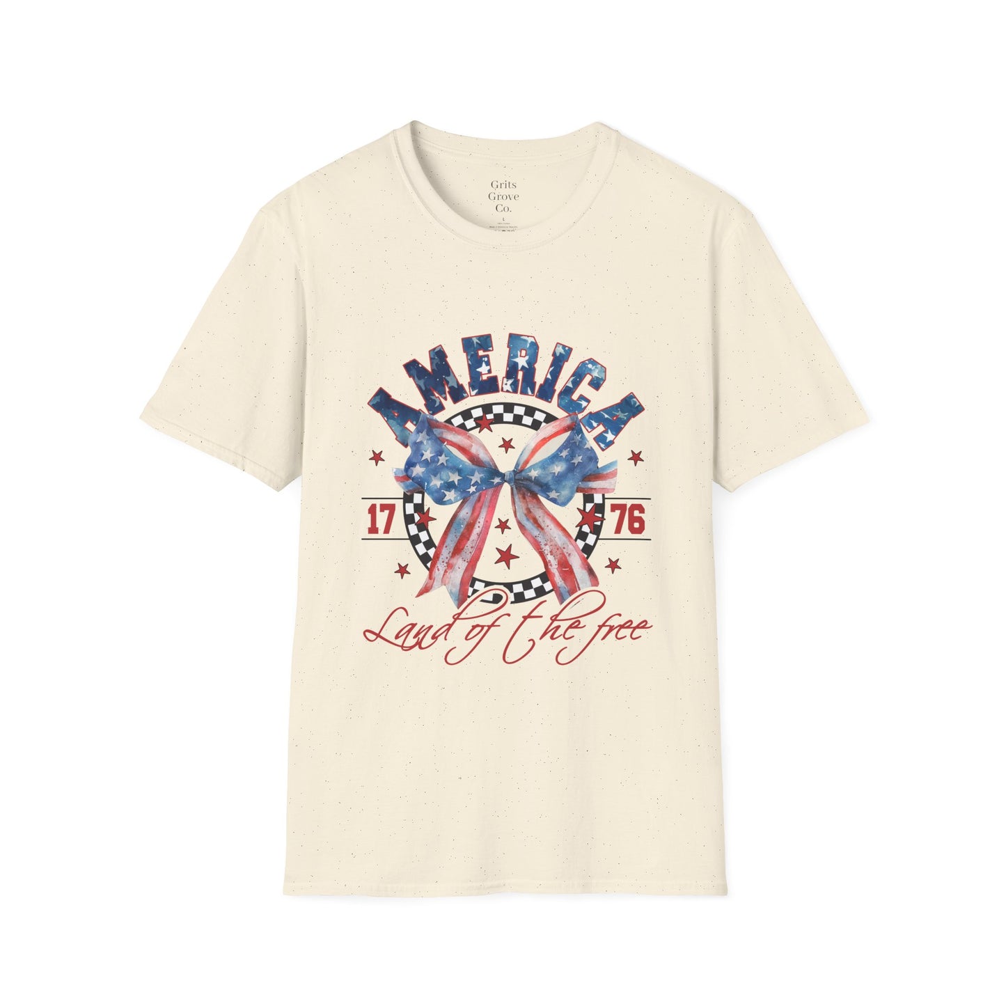 American Land of the Free Bow Unisex Softstyle T-Shirt