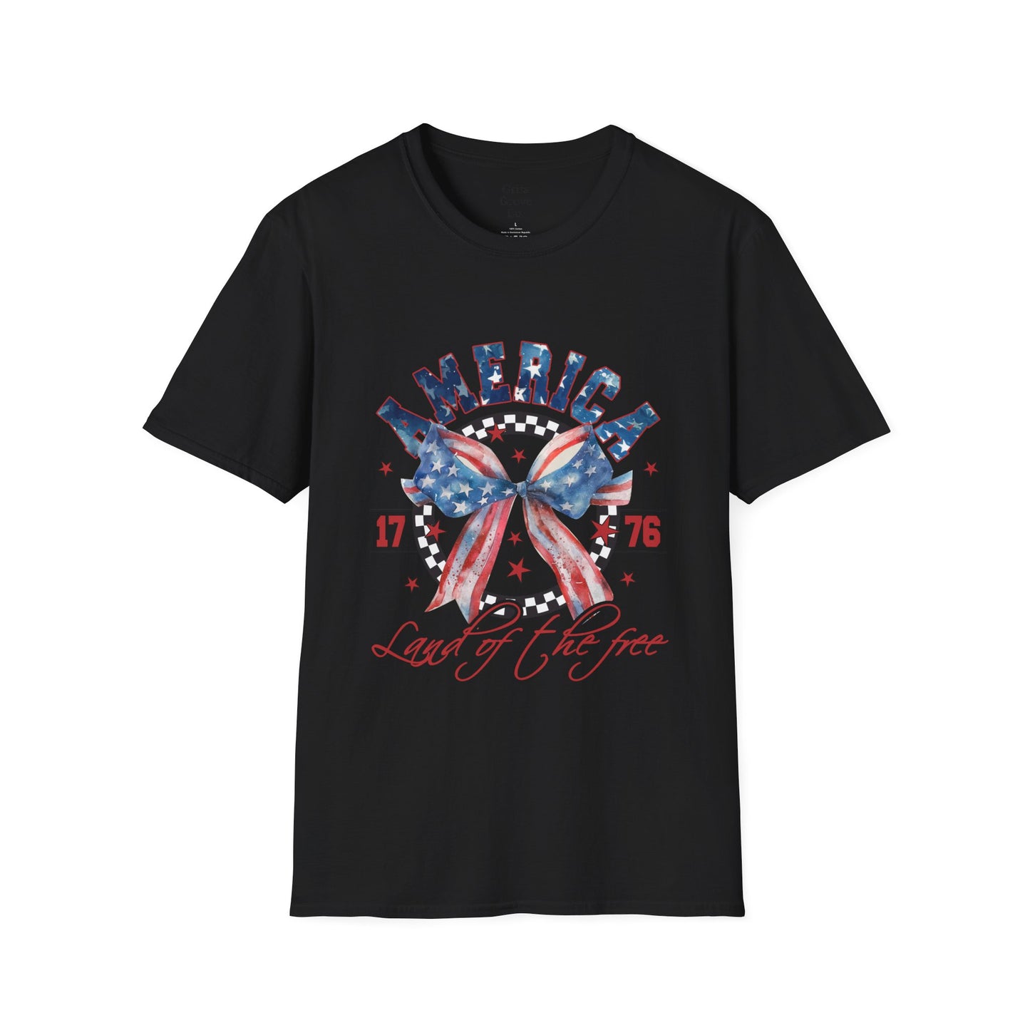 American Land of the Free Bow Unisex Softstyle T-Shirt