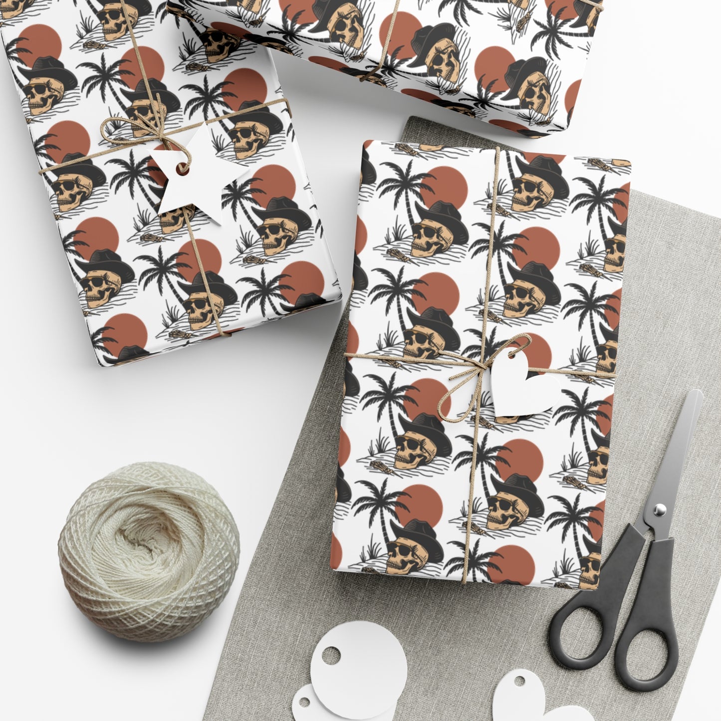 Beach Skull Gift Wrap Papers