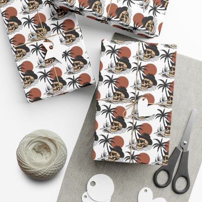 Beach Skull Gift Wrap Papers