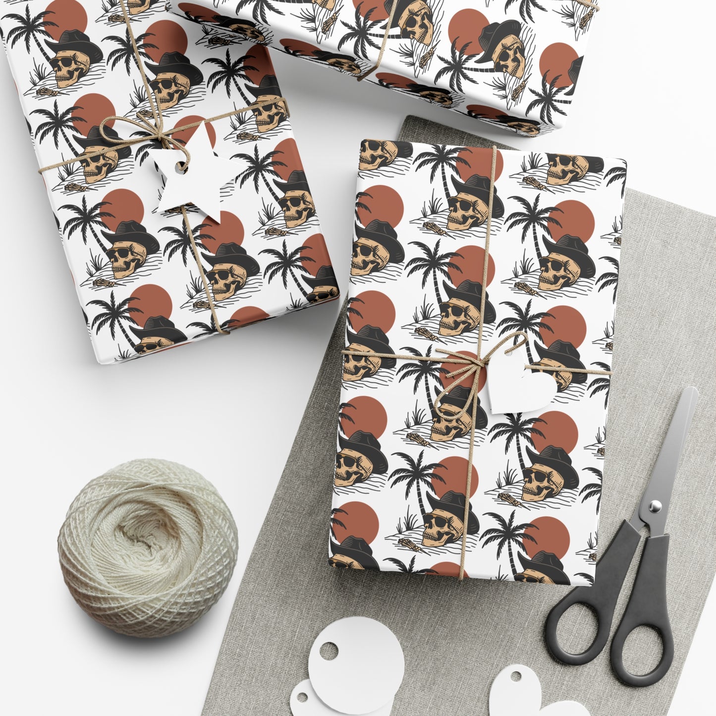 Beach Skull Gift Wrap Papers