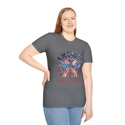 American Land of the Free Bow Unisex Softstyle T-Shirt