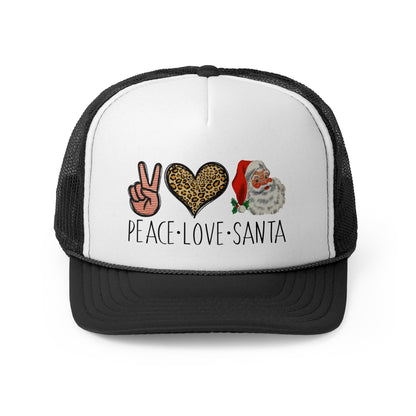 Peace Love Santa Trucker Caps