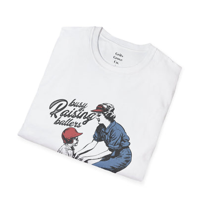 Busy Raising Ballers Unisex Softstyle T-Shirt