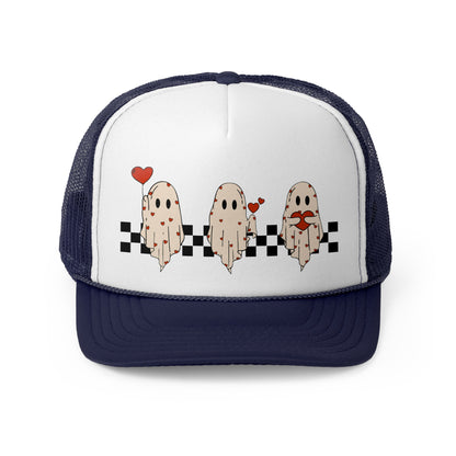 Valentines Ghost Trucker Caps