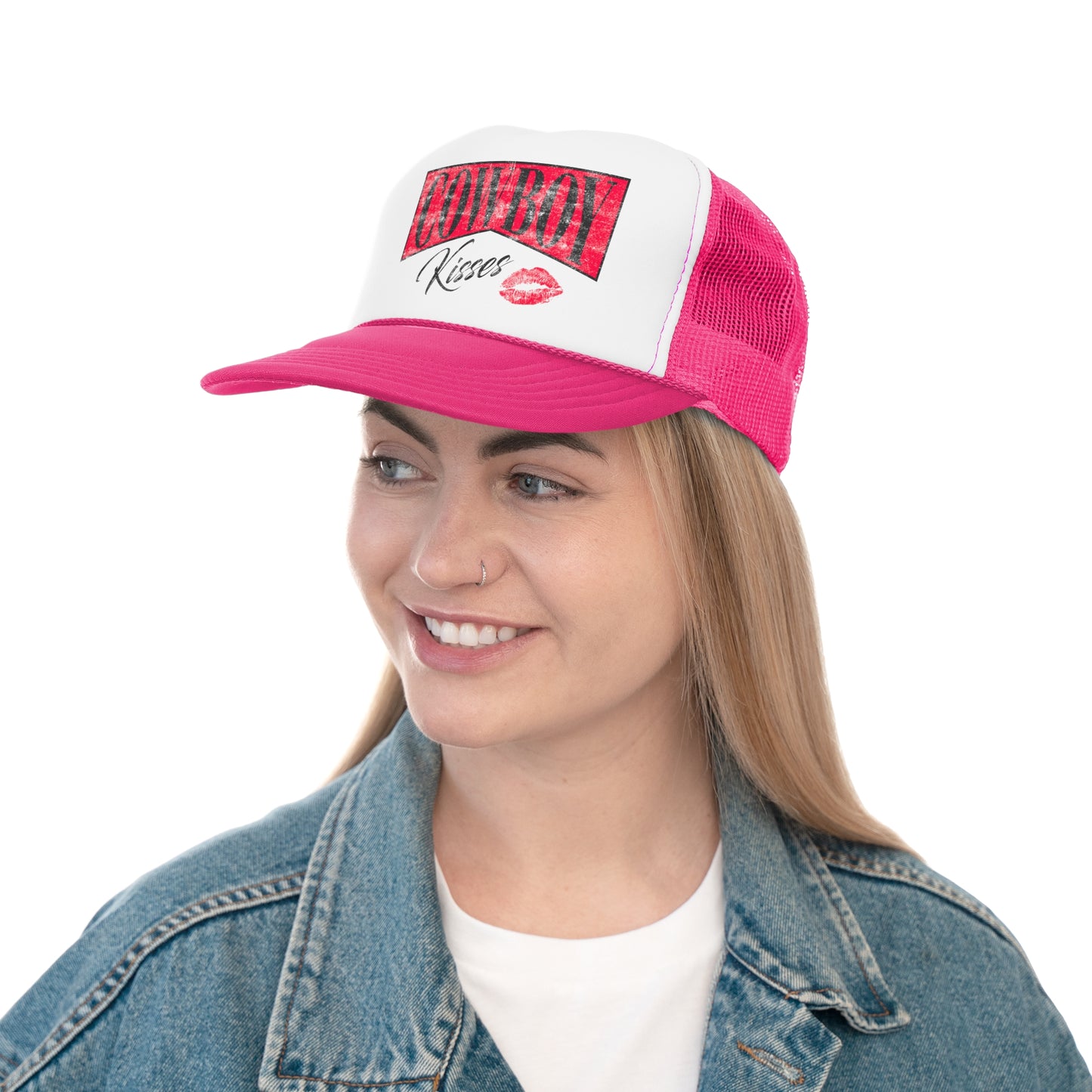 Grunge Cowboy Kisses Trucker Cap