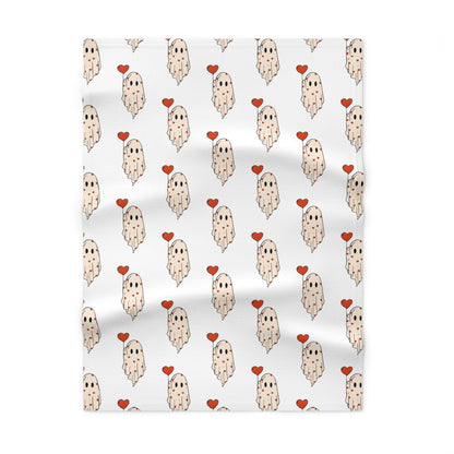 Ghost Hearts Soft Fleece Baby Blanket