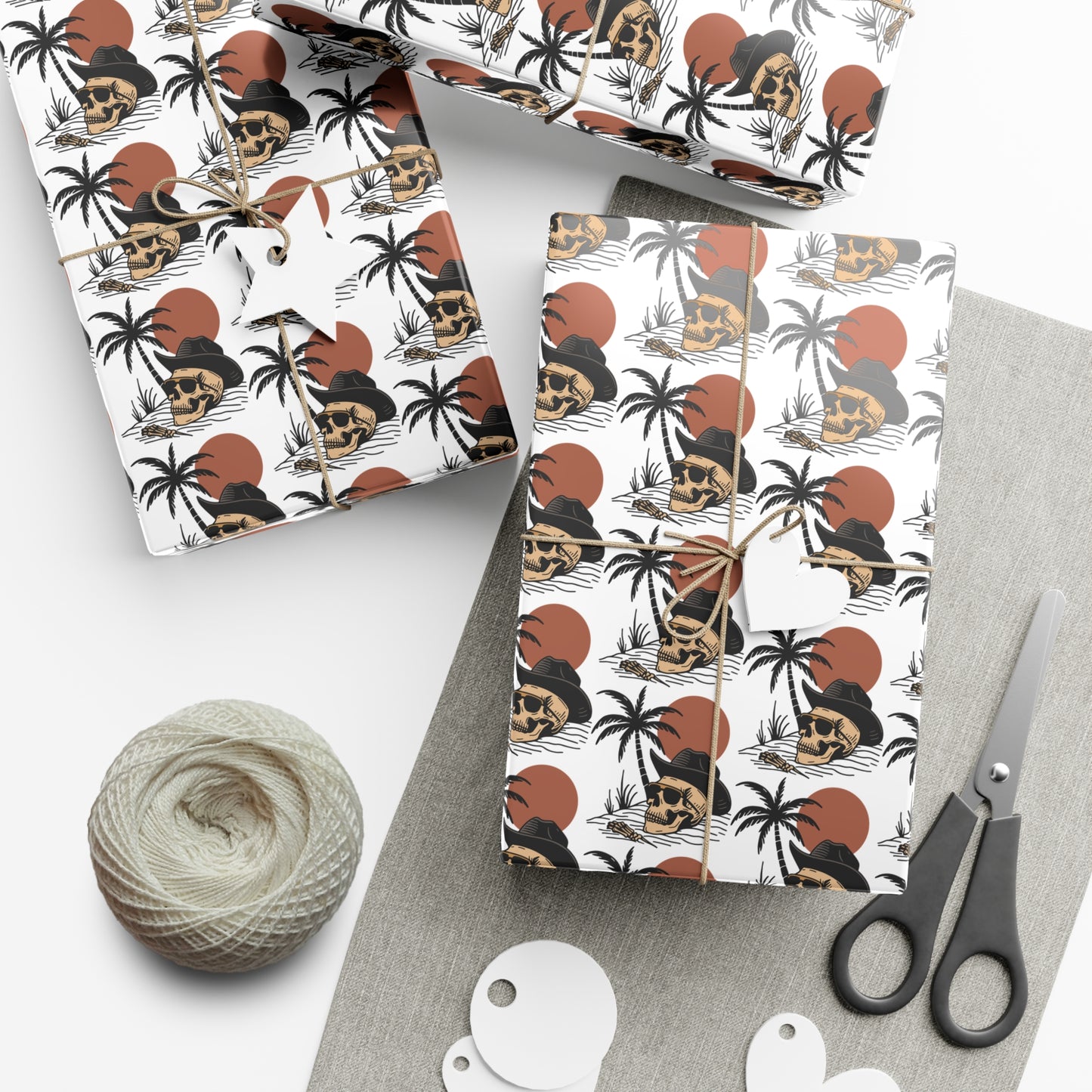 Beach Skull Gift Wrap Papers