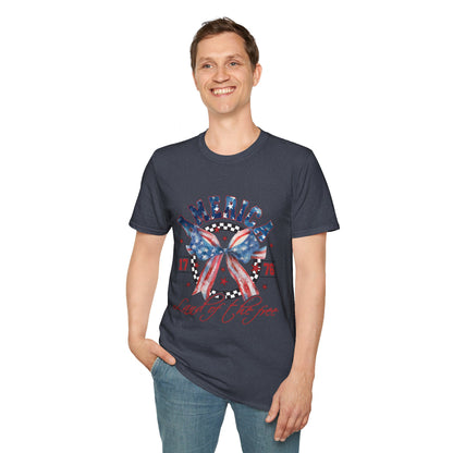 American Land of the Free Bow Unisex Softstyle T-Shirt