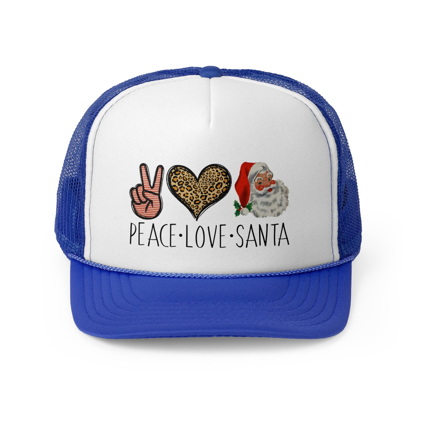 Peace Love Santa Trucker Caps