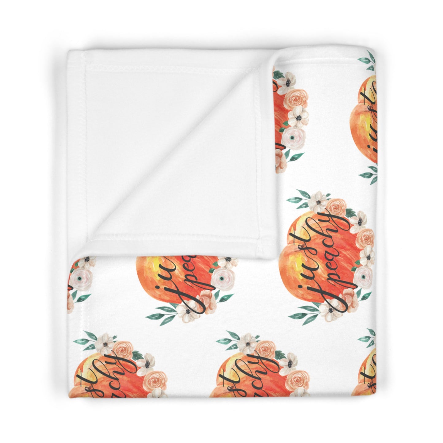 Just Peachy Soft Fleece Baby Blanket