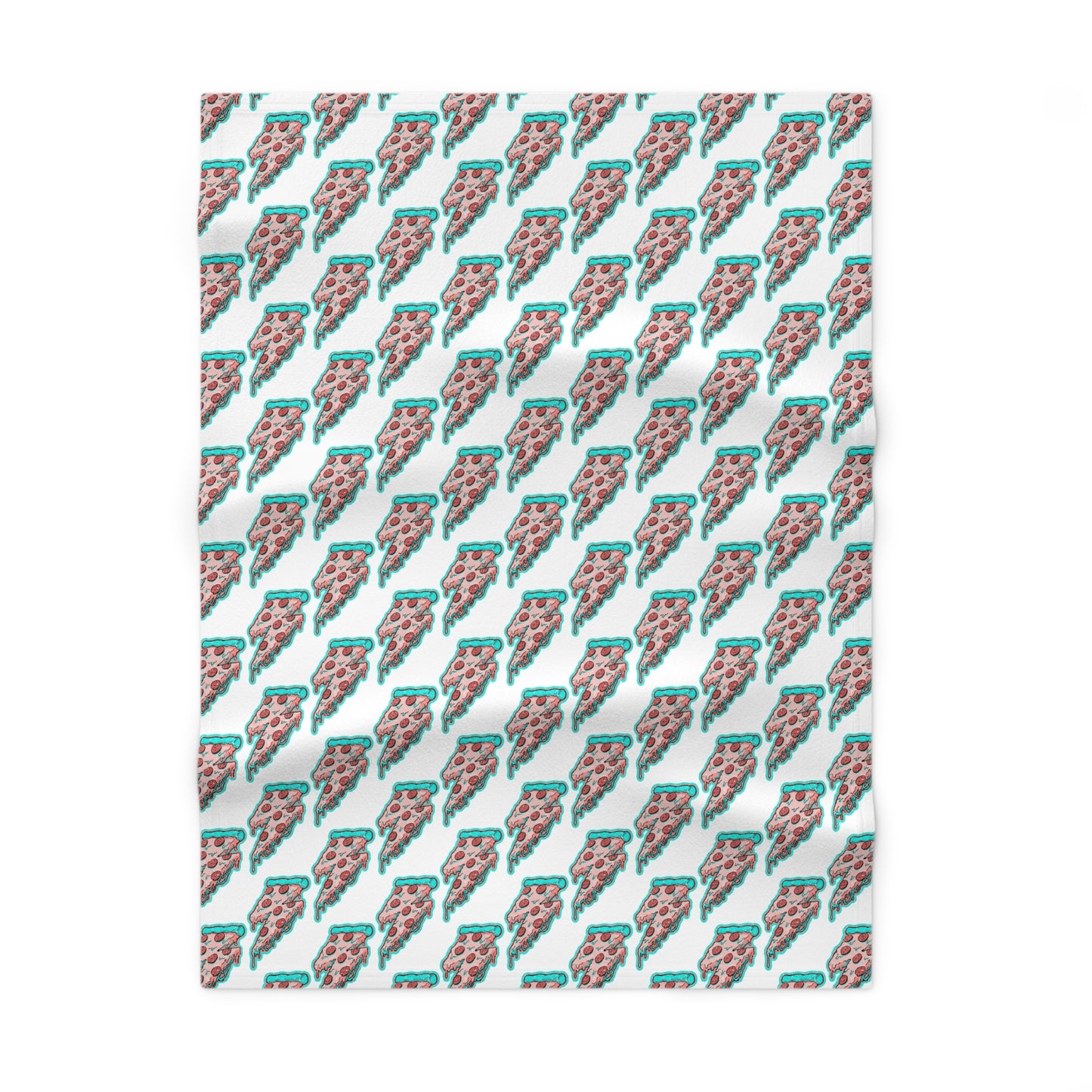 Lightning Bolt Pizza Soft Fleece Baby Blanket