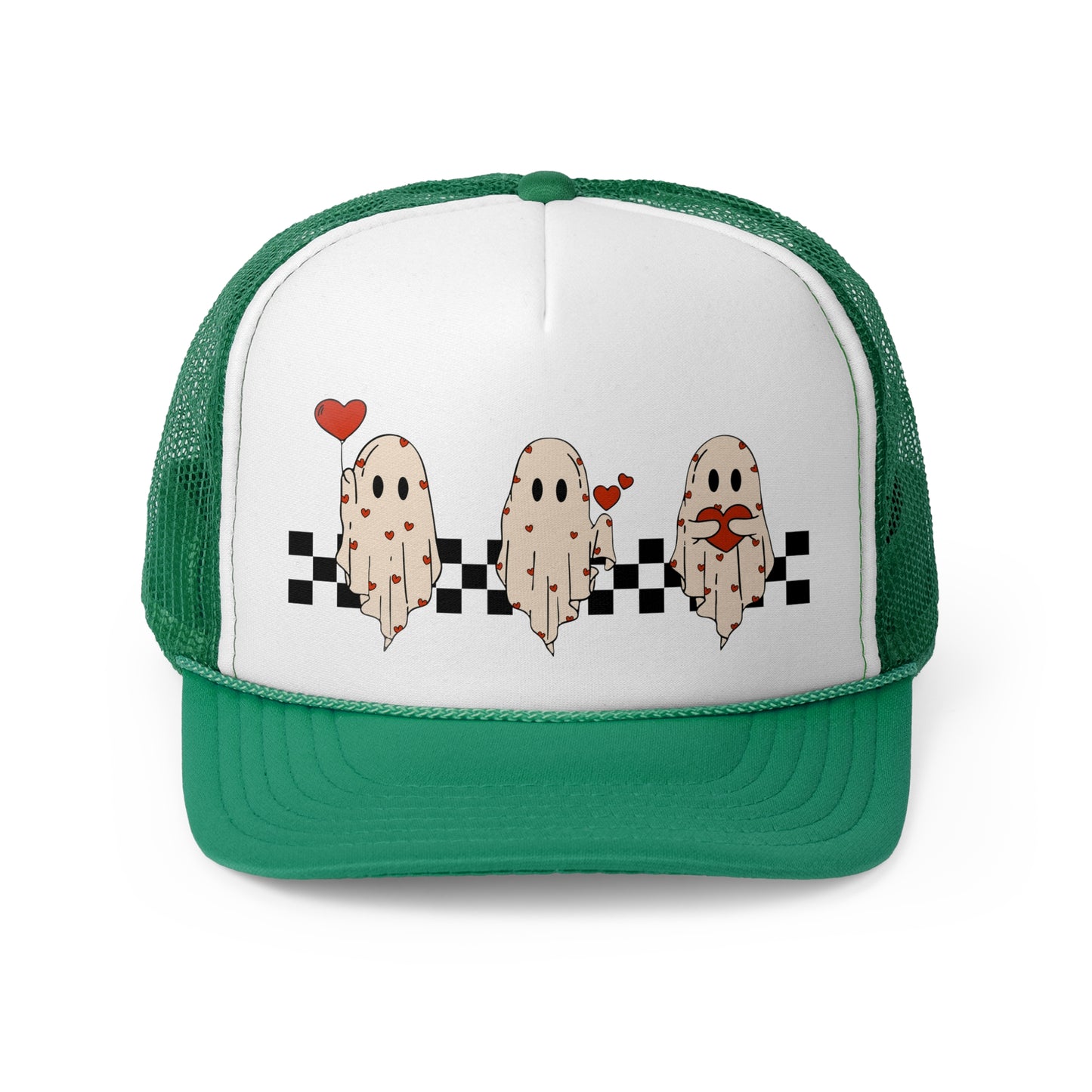 Valentines Ghost Trucker Caps