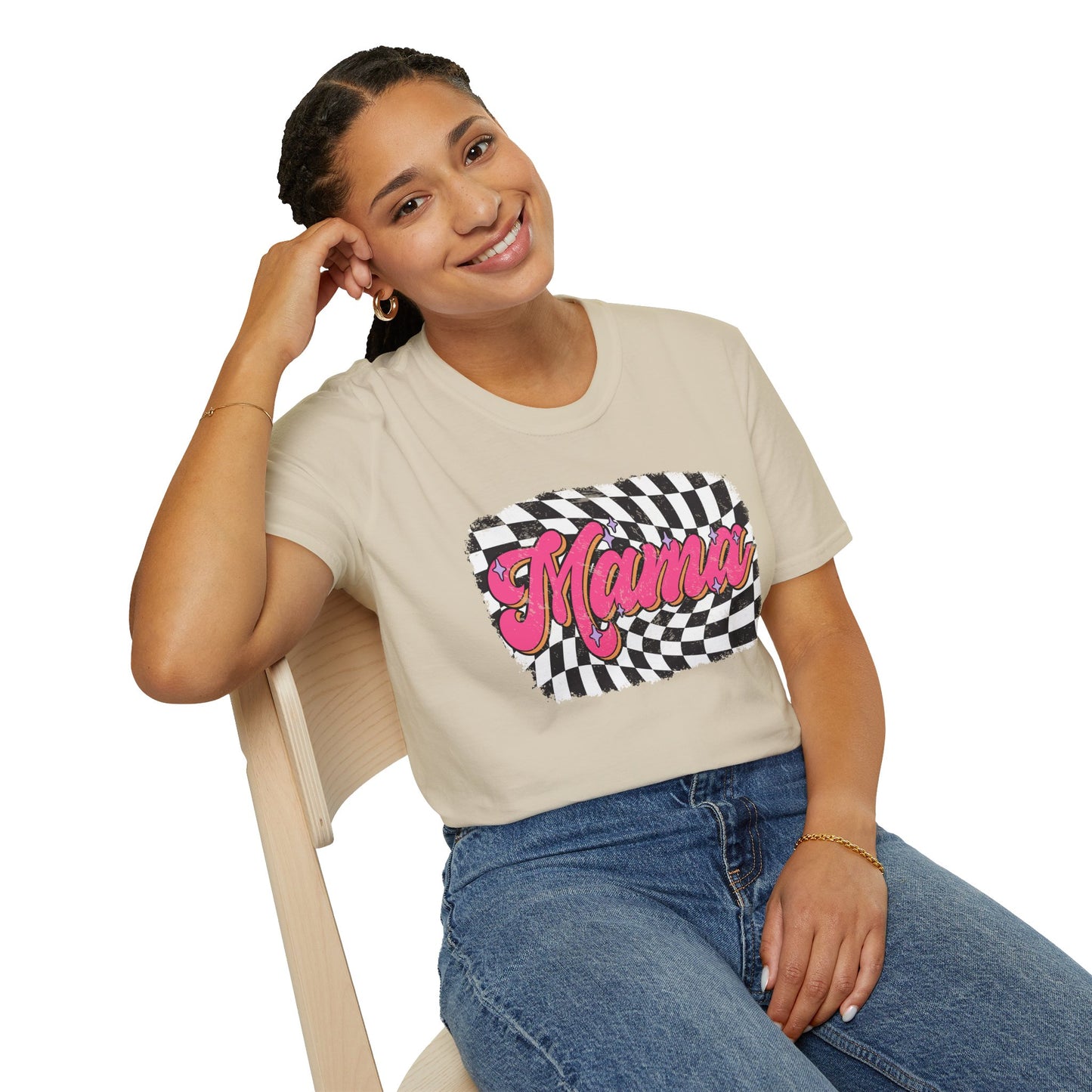 Checkered Mams Unisex Softstyle T-Shirt