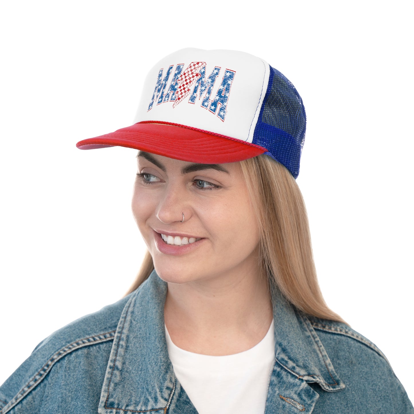 Mama American Lighting Bolt Trucker Cap