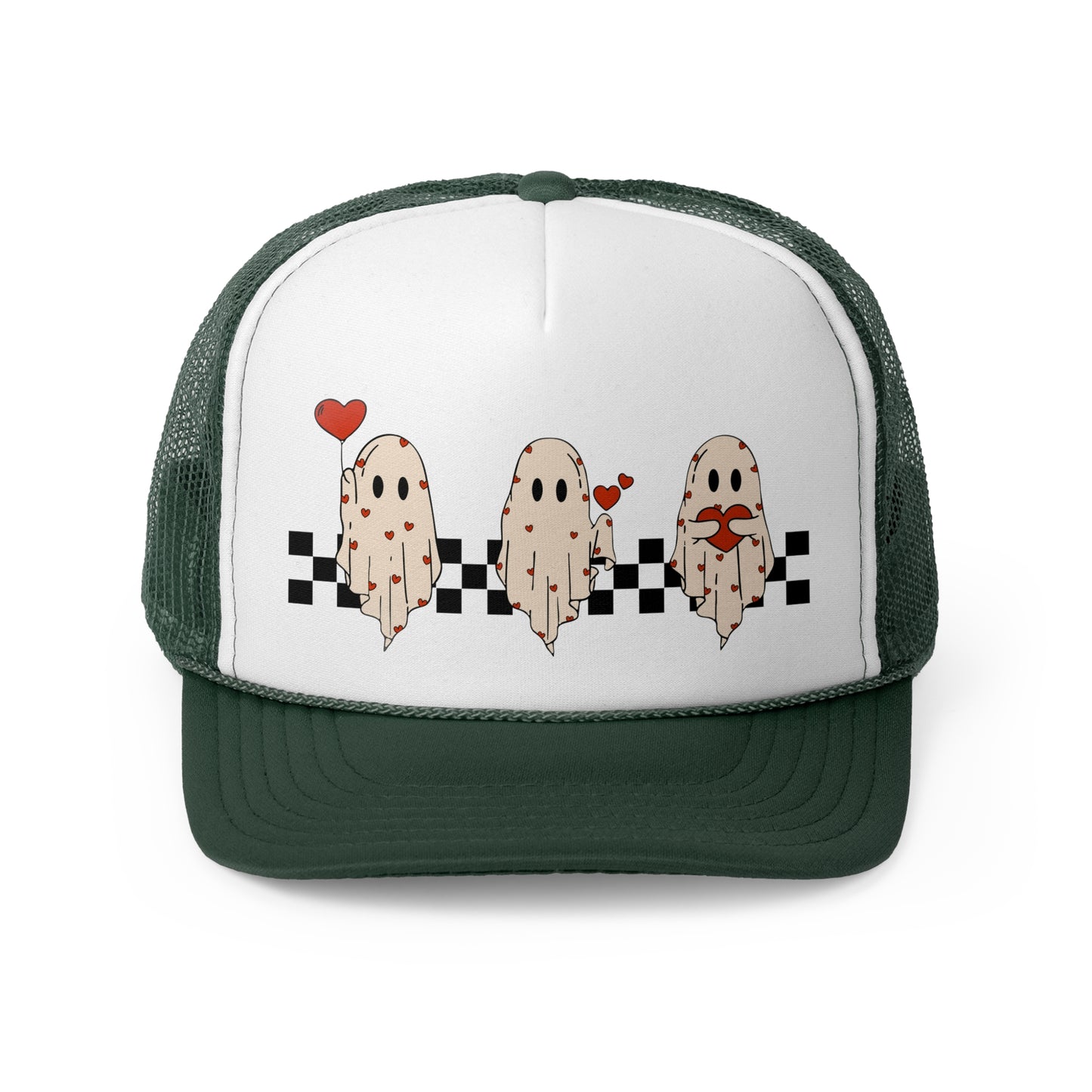 Valentines Ghost Trucker Caps