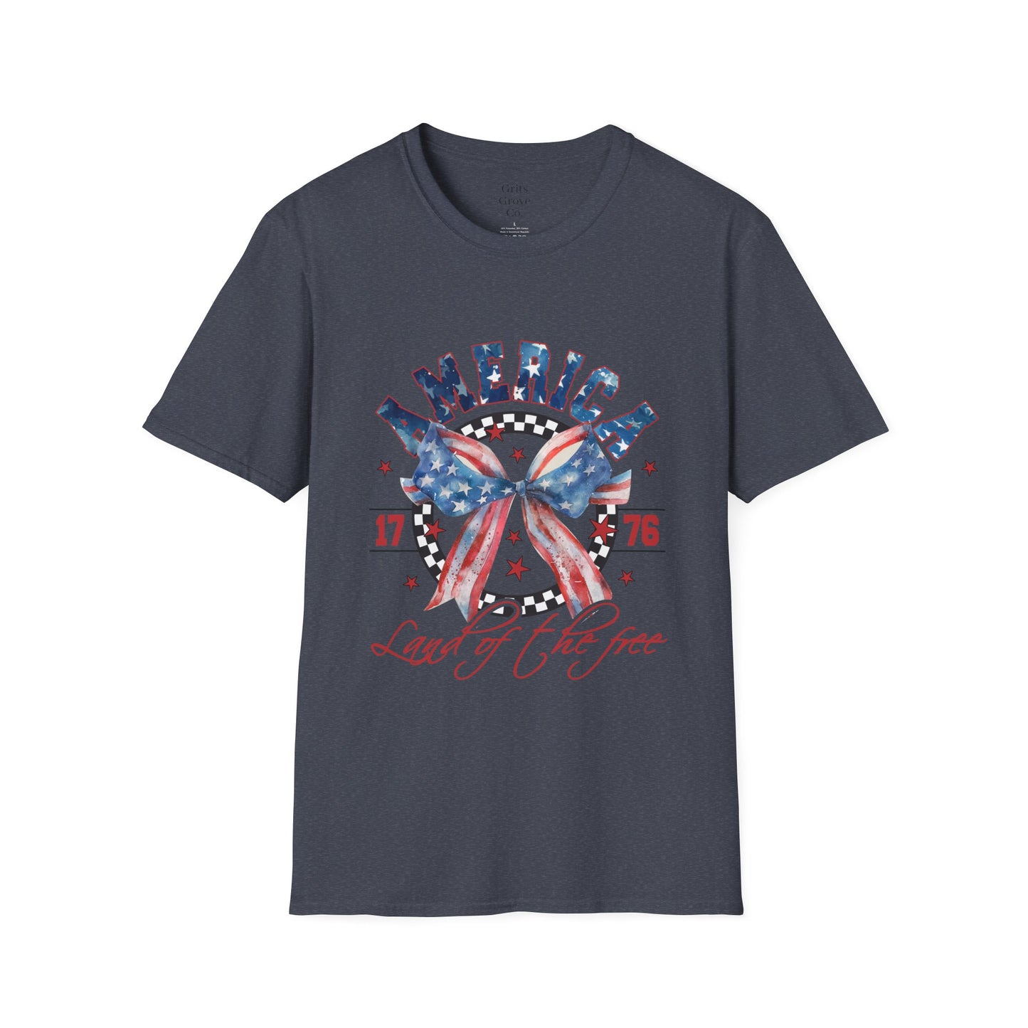 American Land of the Free Bow Unisex Softstyle T-Shirt