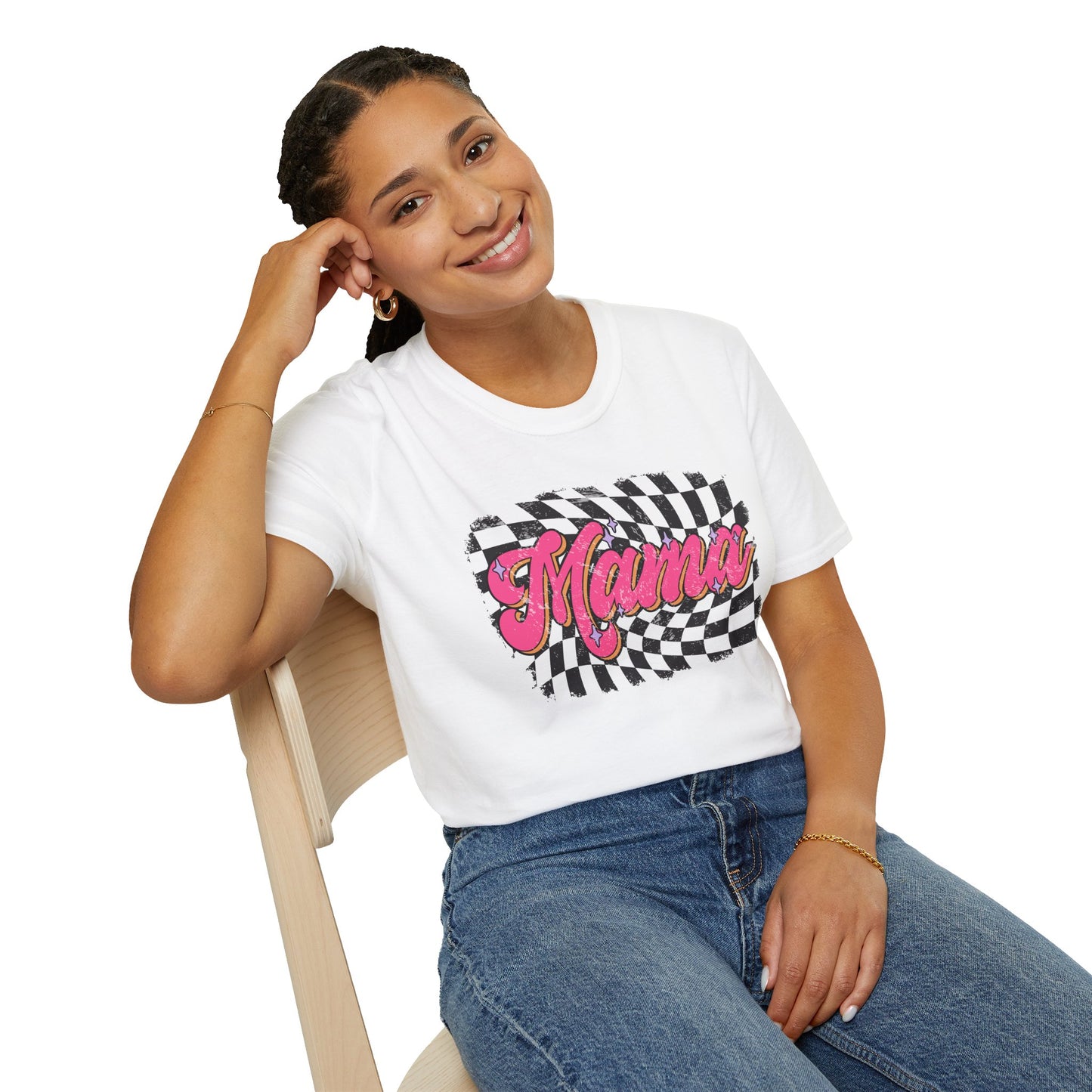 Checkered Mams Unisex Softstyle T-Shirt