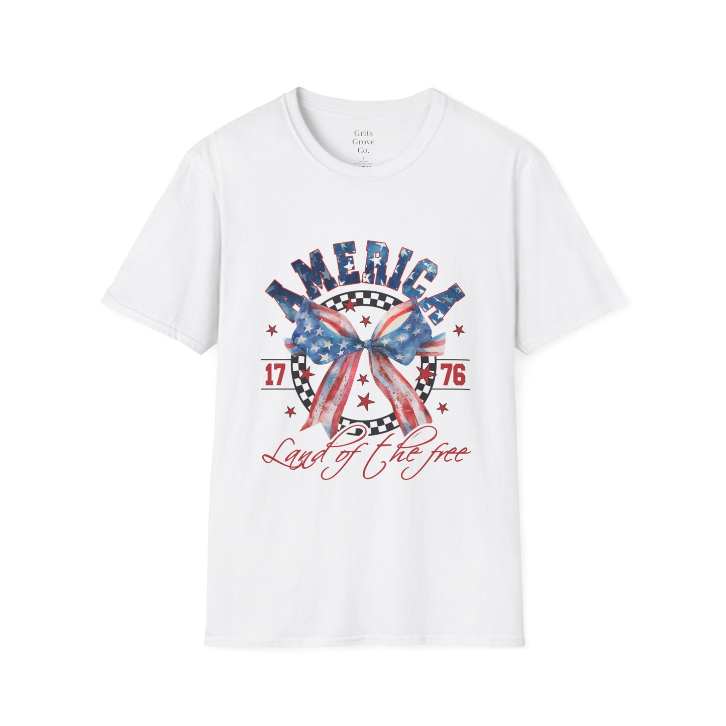 American Land of the Free Bow Unisex Softstyle T-Shirt